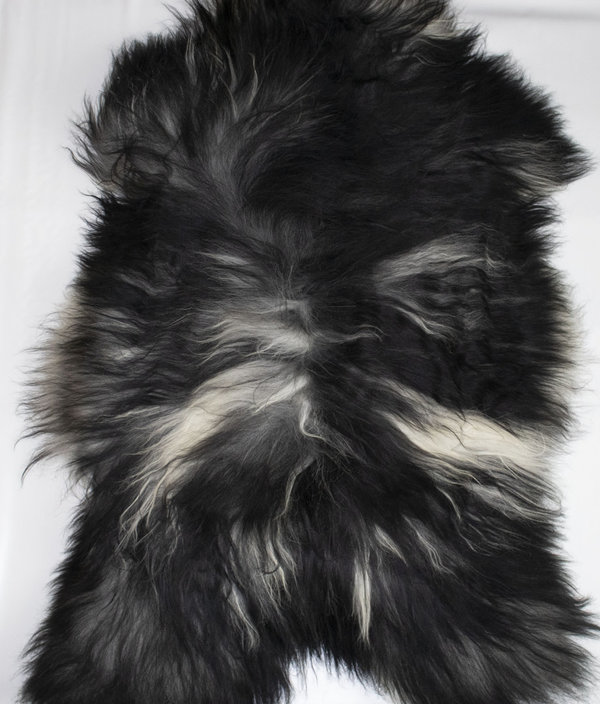 IJslandse schapenvacht zwart/wit (115x75cm)