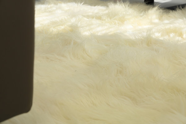 IJslandse schapenvacht vloerkleed wit (200x220cm)